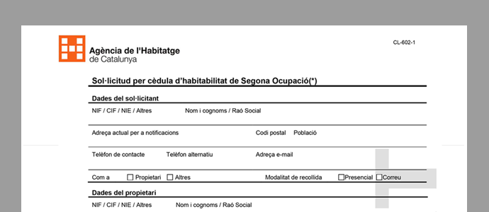 Cèdula Habitabilitat Barcelona