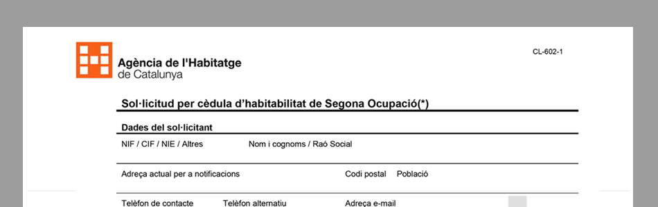 Cèdula Habitabilitat Barcelona